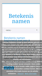 Mobile Screenshot of betekenisnamen.org